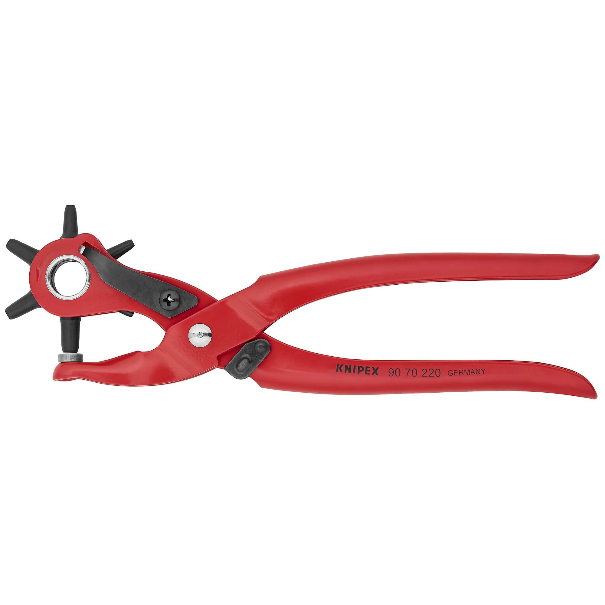 KNIPEX, Revolving Punch Pliers, Bulk, 8.75in., Pieces (qty.) 1 Material Steel, Model# 90 70 220